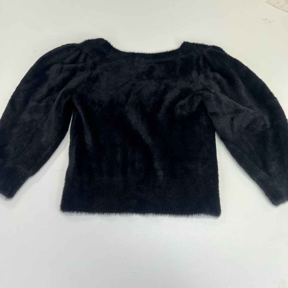 Free People Black Fuzzy Moonbeam Sweater Size Small Pullover - Picture 12 of 15